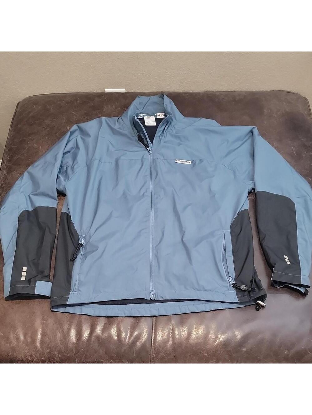 Cannondale Terra Men’s Cycling Jacket L Blue/Black Full Zip Logo Band Collar 190